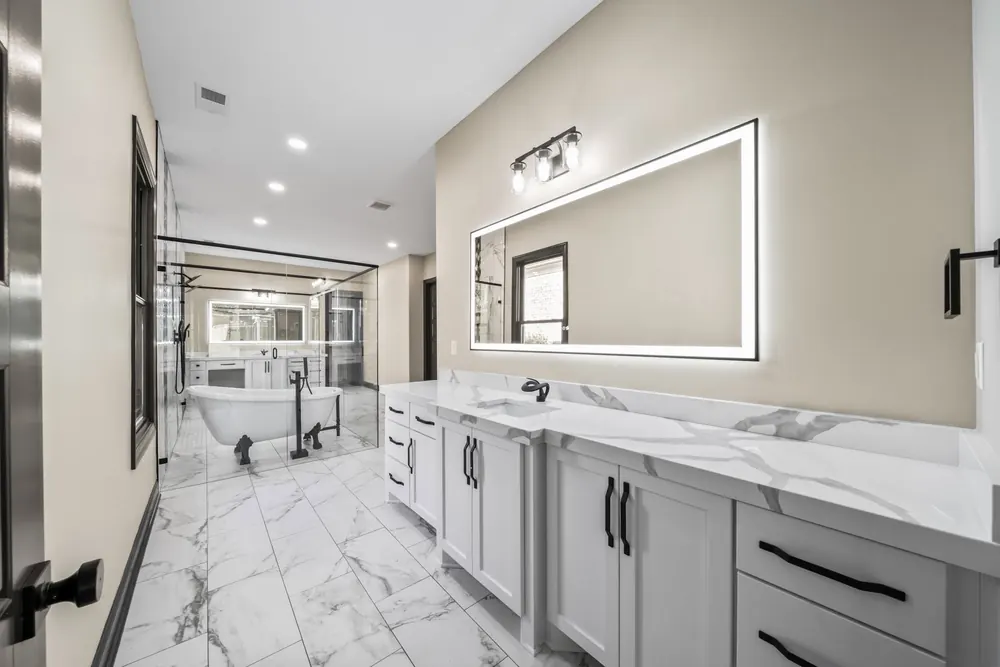 A finished room in this home
